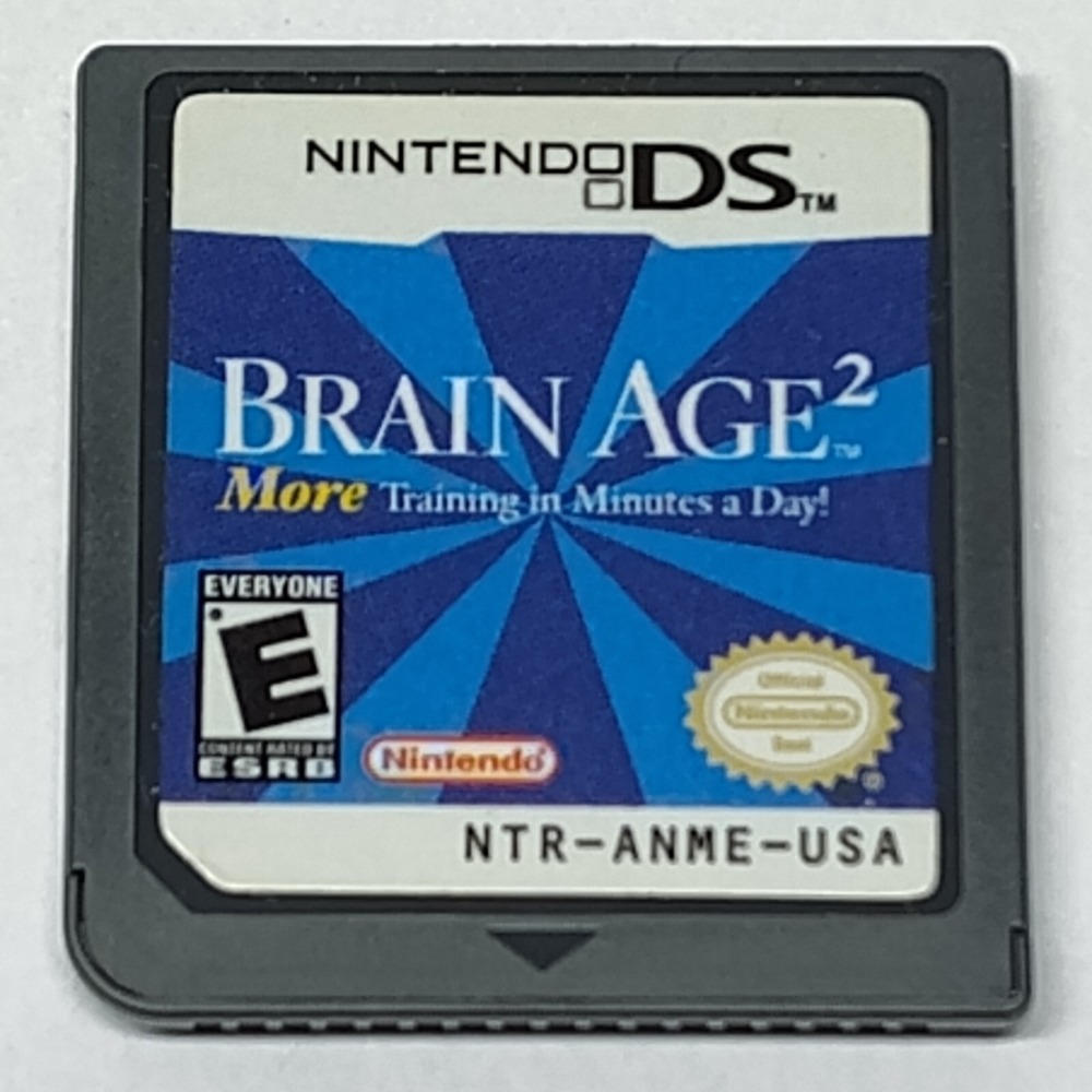 Brain Age 2: More Training in Minutes a Day (Nintendo DS, 2007) Cartridge Only